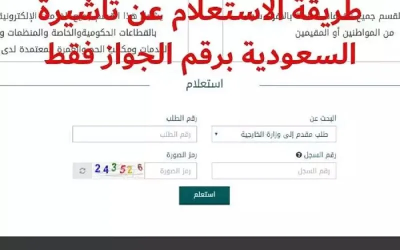 رابط الاستعلام عن تأشيرة الزيارة برقم الجواز 1445 عبر منصة إنجاز: